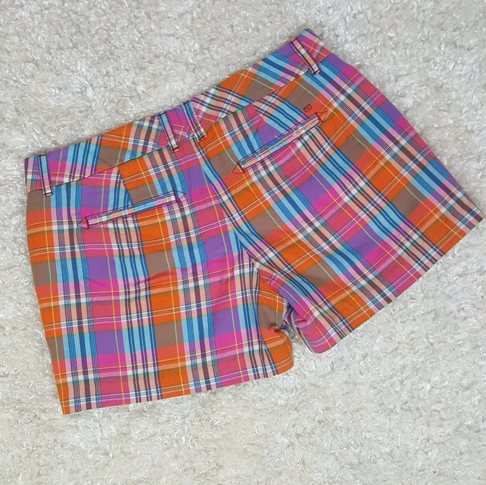 Tommy Hilfiger Preppy Plaid Cotton Shorts - Picture 2 of 7